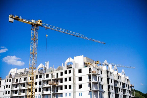 Top of hotel building under construction